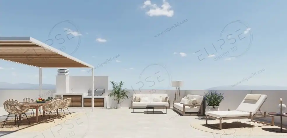 Terraza de Casa o chalet en venta en San Pedro del Pinatar con Aire acondicionado, Calefacción y Jardín privado