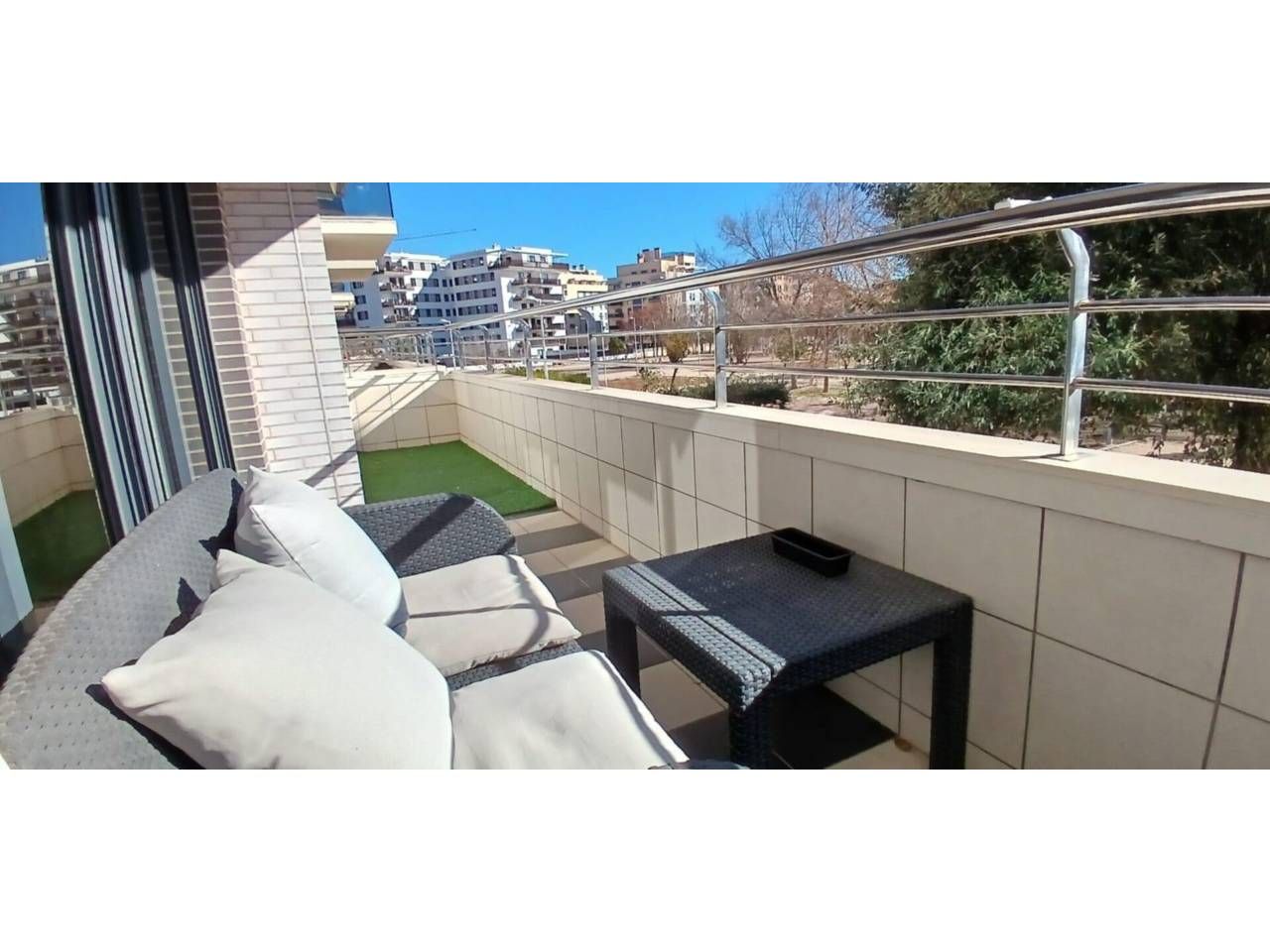 Terrace of Flat for sale in Castellón de la Plana / Castelló de la Plana  with Air Conditioner, Heating and Parquet flooring