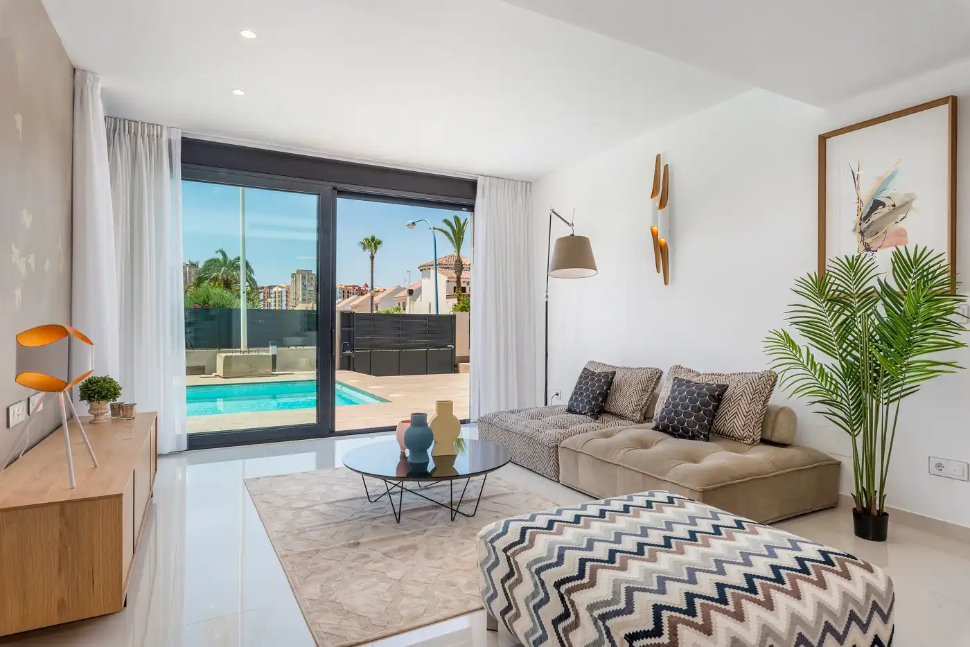 Sala d'estar de Finca rústica en venda en Cartagena amb Aire condicionat, Terrassa i Piscina