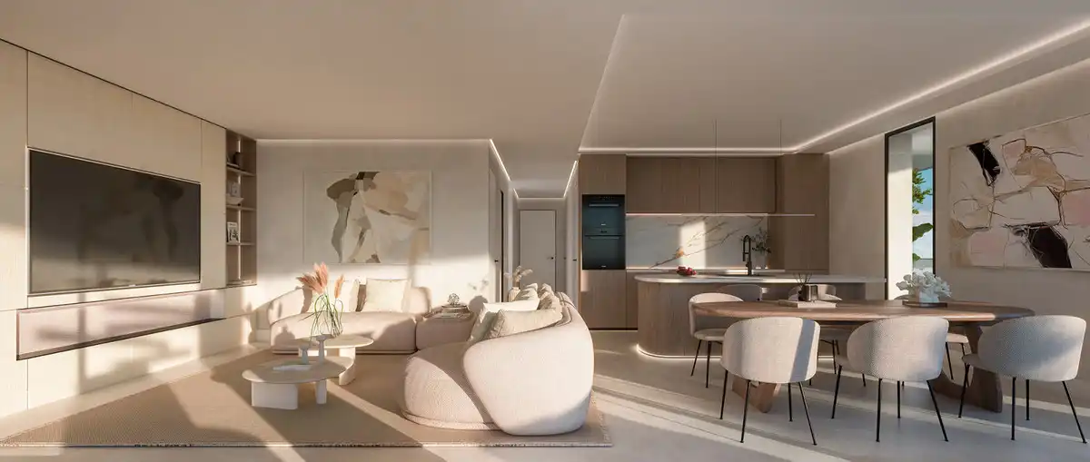 Sala de estar de Planta baja en venta en Estepona con Jardín privado, Terraza y Trastero