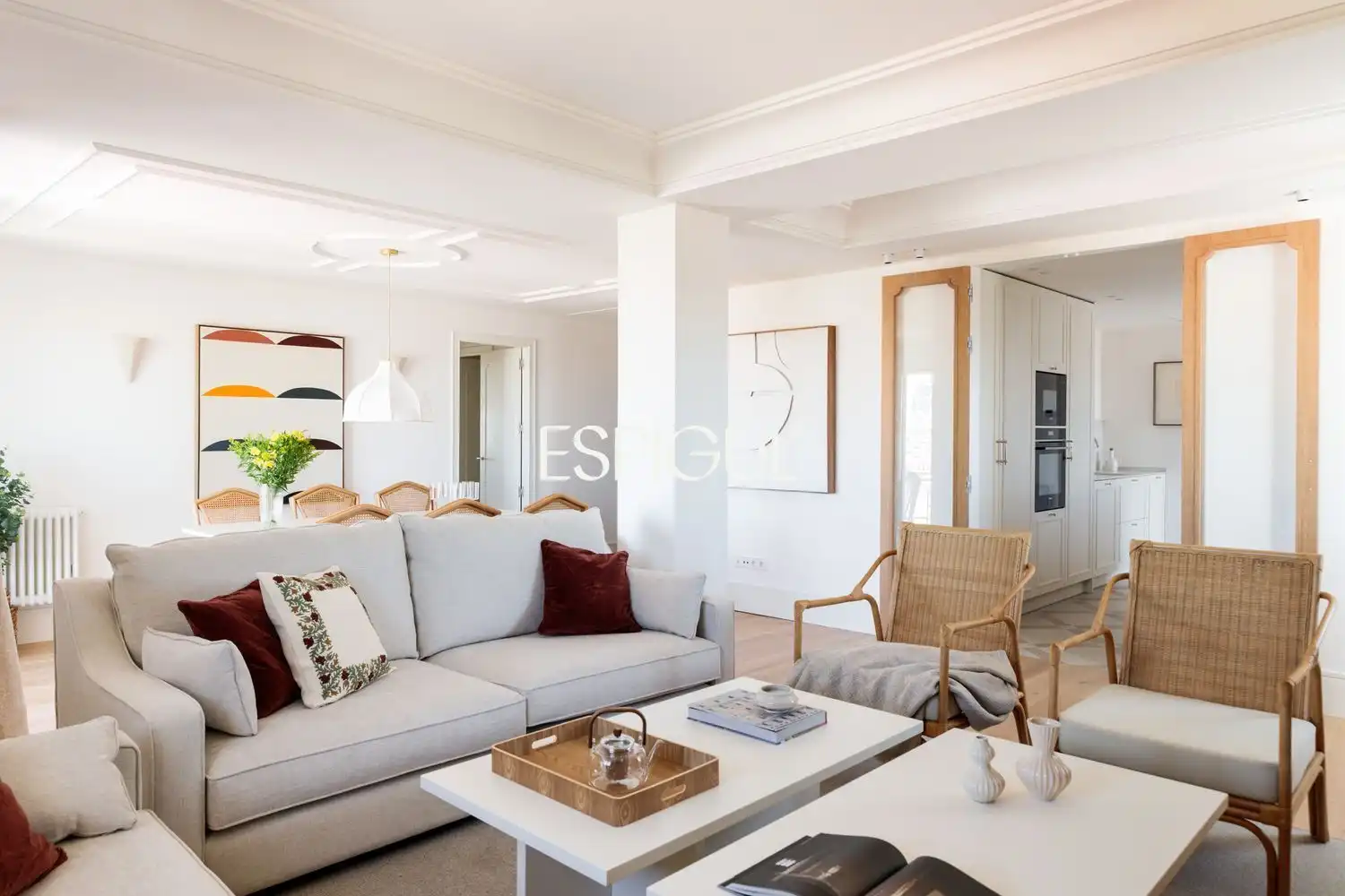 Wohnzimmer von Wohnung zum Verkauf in Madrid mit Klimaanlage, Heizung und Terrasse