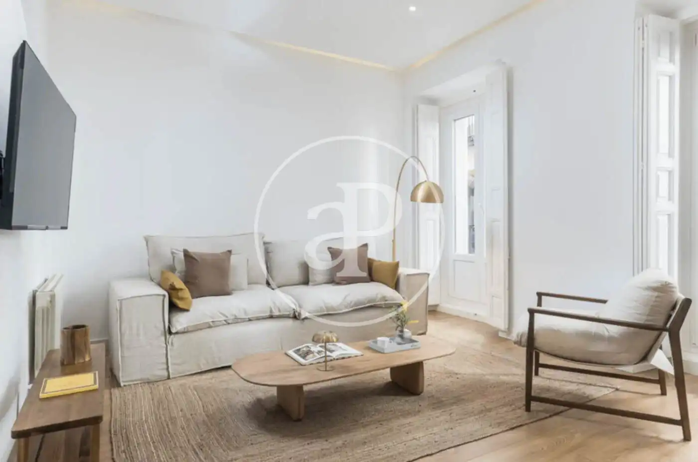 Sala de estar de Piso de alquiler en Madrid con Aire acondicionado, Calefacción y Amueblado
