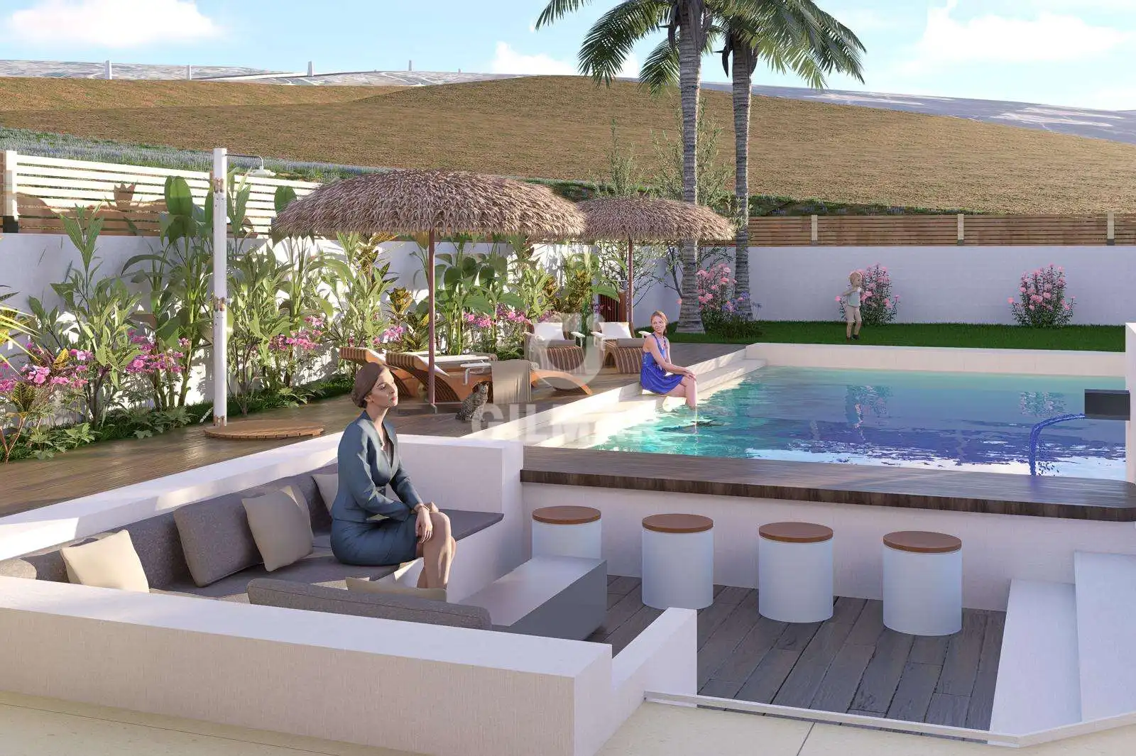 Terrassa de Casa o xalet en venda en Casares amb Calefacció, Jardí privat i Piscina