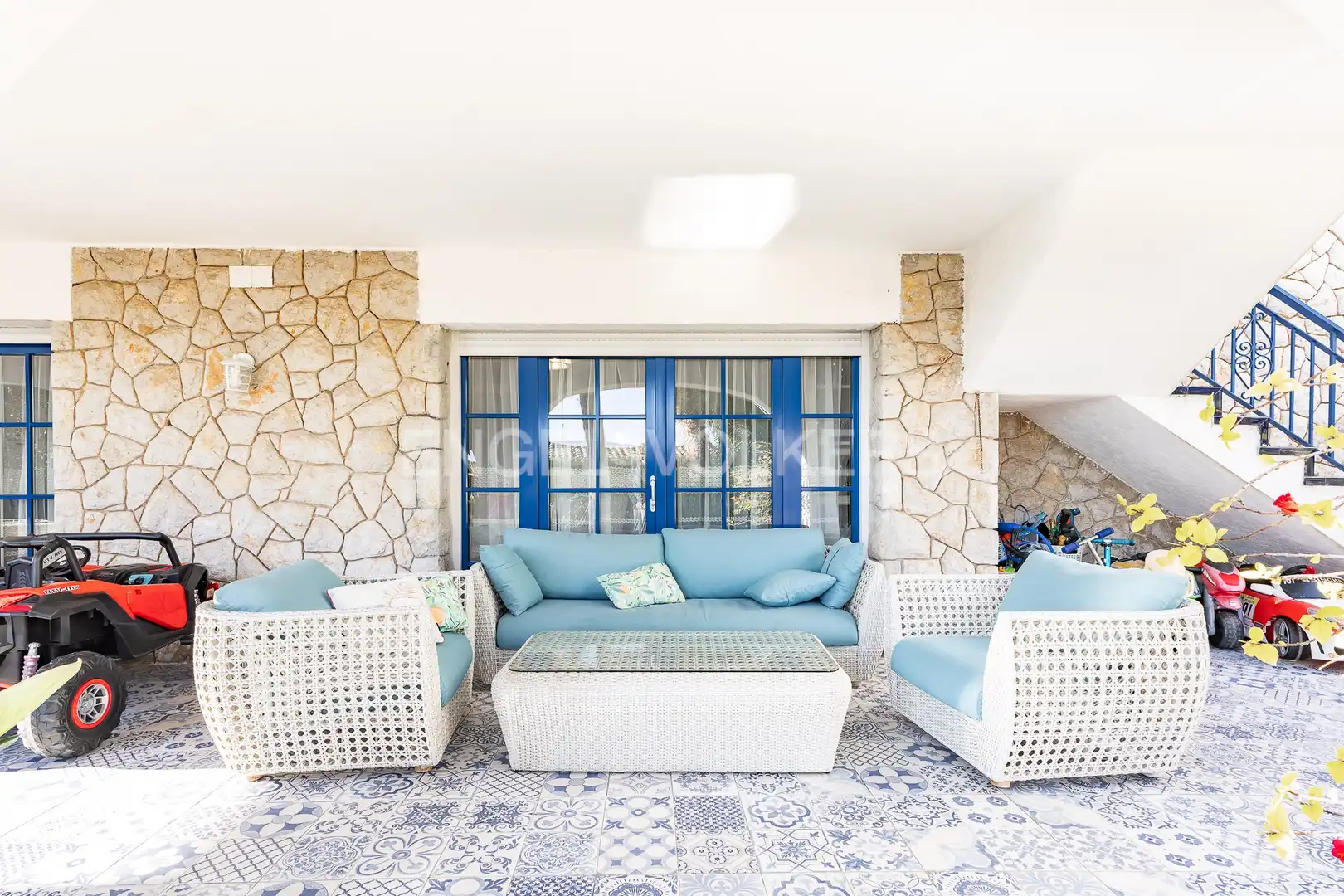 Terraza de Casa o chalet de alquiler en Sitges con Aire acondicionado, Calefacción y Jardín privado