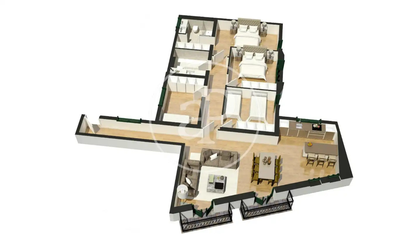 Wohnung zum Verkauf in Barcelona mit Klimaanlage, Heizung und Möbliert