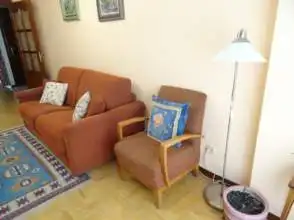 Living room of Flat for rent in Gijón   with Heating, Parquet flooring and Furnished
