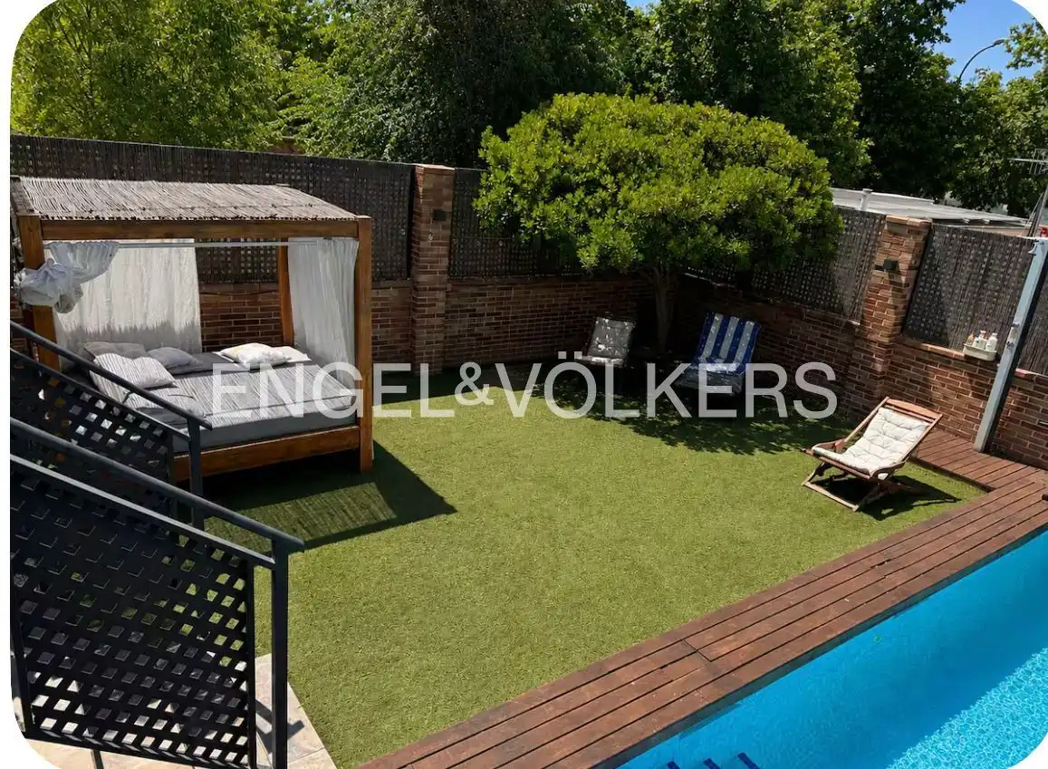 Terrasse von Haus oder Chalet zur Miete in Madrid mit Klimaanlage, Heizung und Privatgarten