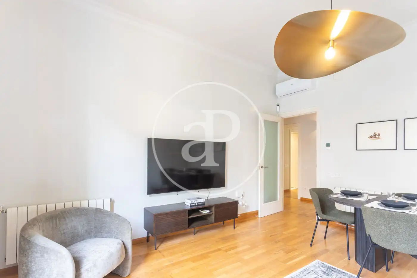 Wohnzimmer von Wohnung zur Miete in Barcelona mit Klimaanlage, Heizung und Möbliert