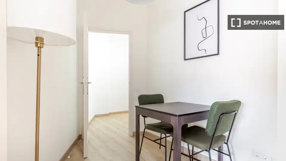 Menjador de Apartament per a compartir en Barcelona amb Aire condicionat, Calefacció i Terrassa