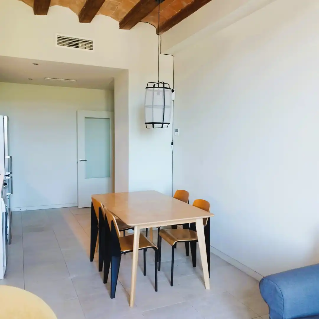 Dining room of Flat for rent in Barcelona  with Air Conditioner, Heating and Furnished