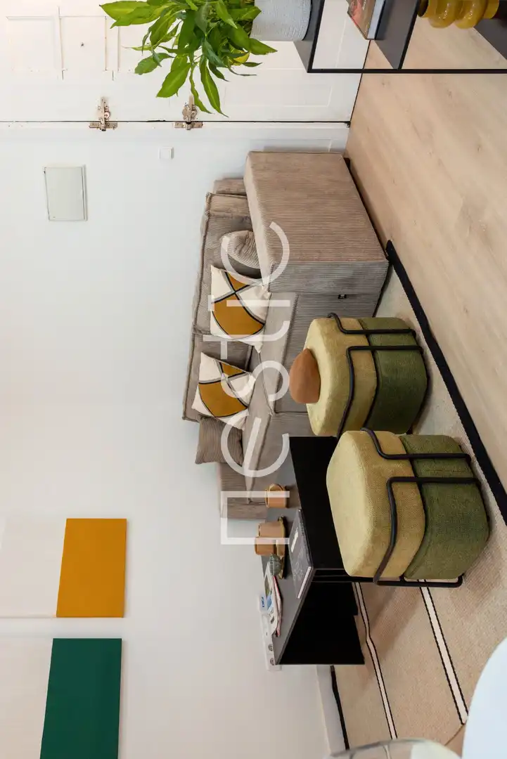Sala de estar de Apartamento de alquiler en Madrid con Aire acondicionado, Calefacción y Amueblado