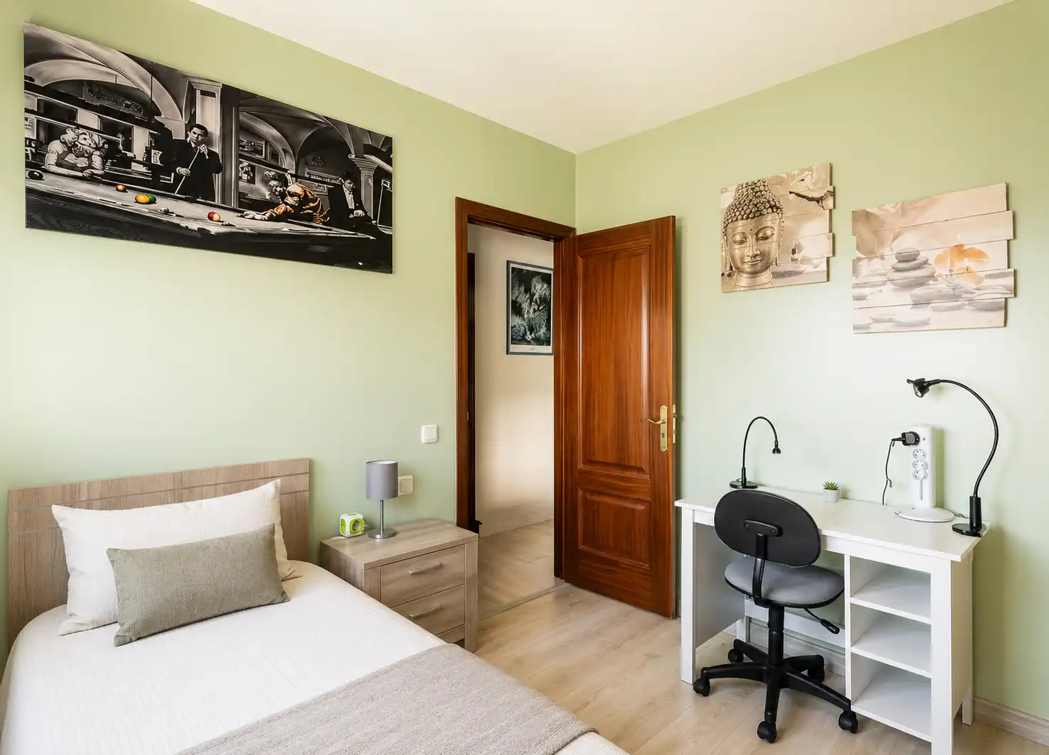 Schlafzimmer von Wohnung zur untervermieten in Las Palmas de Gran Canaria mit Möbliert, Ofen und Waschmaschine