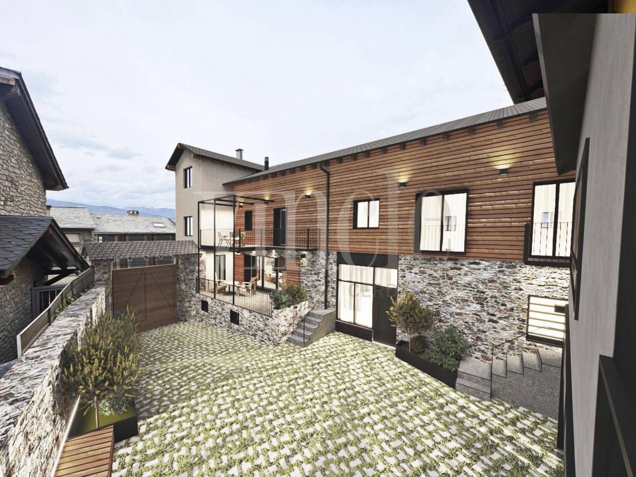 Vista exterior de Casa o xalet en venda en Alp amb Parquet i Balcó