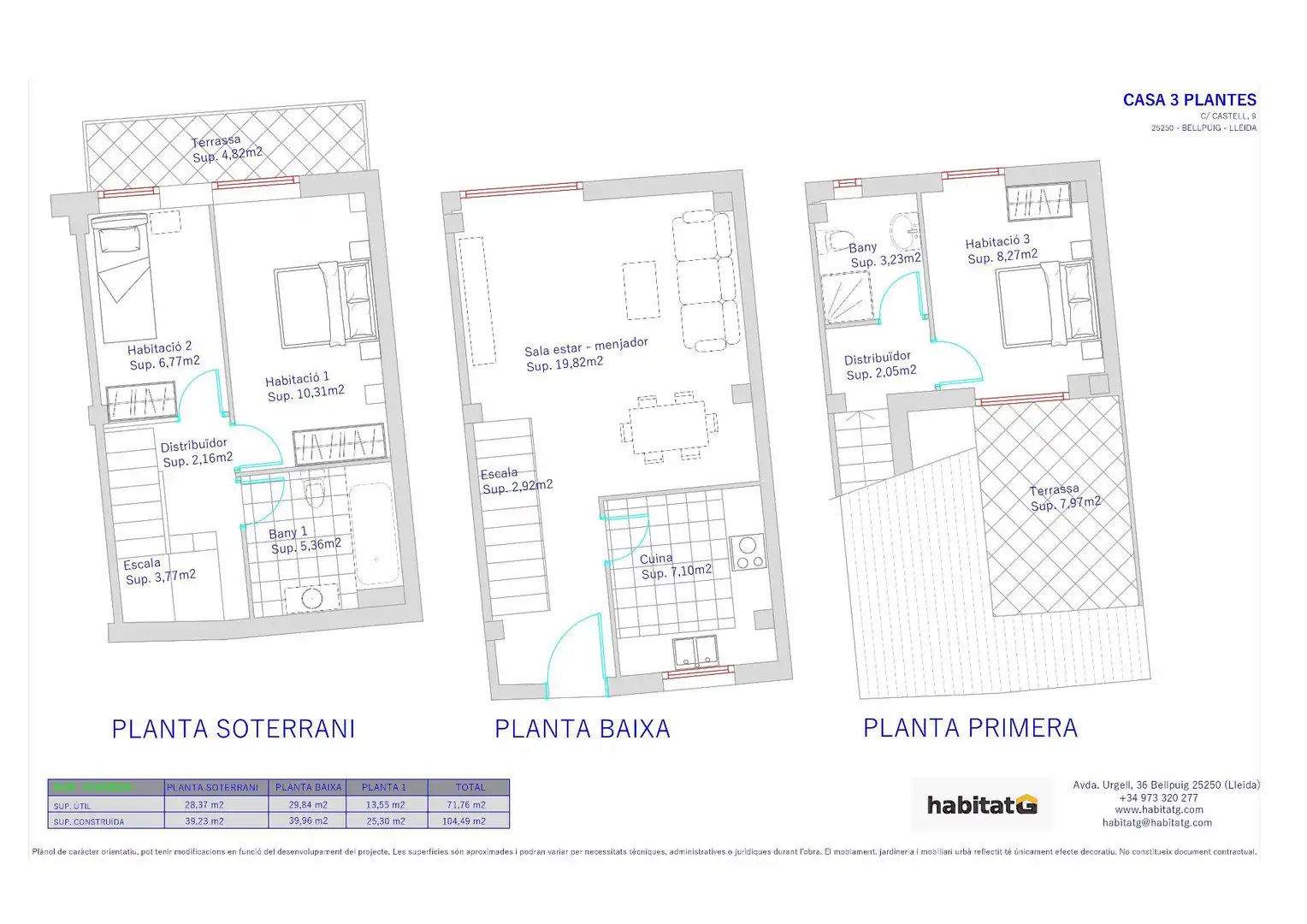 Casa adosada en venta en Bellpuig con Aire acondicionado, Calefacción y Terraza