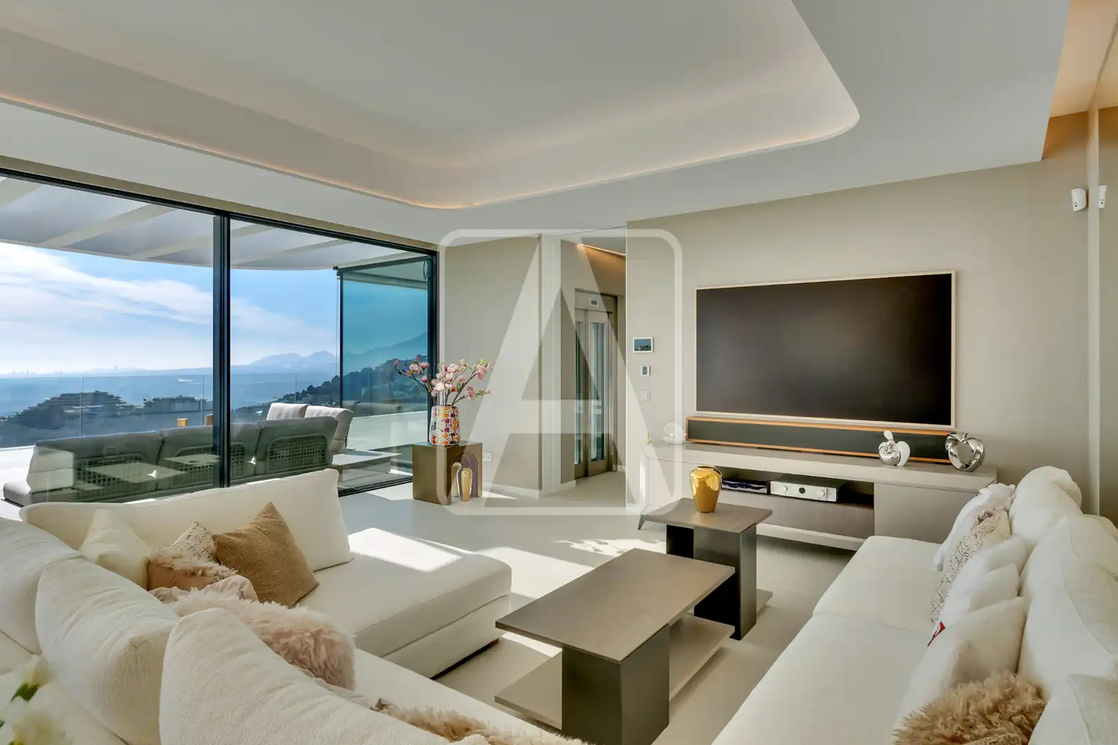 Sala de estar de Casa o chalet en venta en Altea con Aire acondicionado, Calefacción y Jardín privado