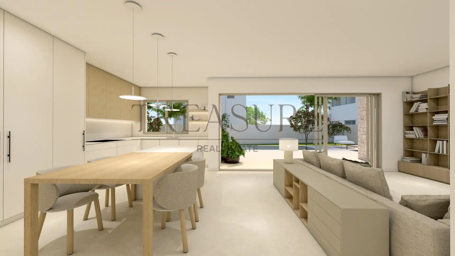 Sala d'estar de Casa o xalet en venda en Murcia amb Jardí privat, Terrassa i Piscina