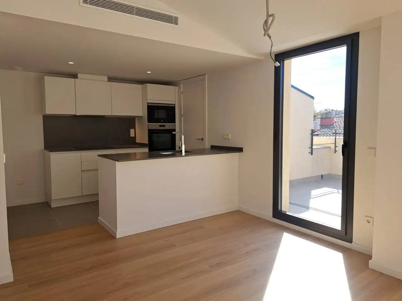 Cocina de Piso de alquiler en Sabadell con Aire acondicionado, Calefacción y Parquet