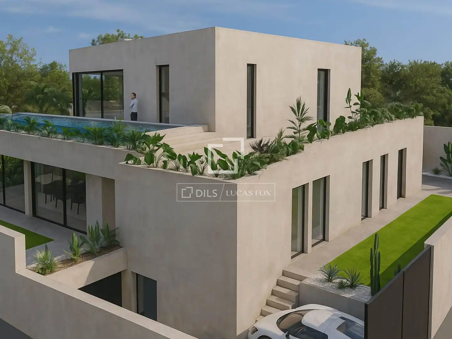 Außenansicht von Haus oder Chalet zum Verkauf in Esplugues de Llobregat mit Klimaanlage, Heizung und Privatgarten