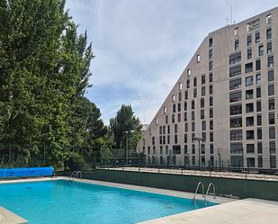Exterior view of Apartment to rent in  Madrid Capital  with Air Conditioner, Heating and Private garden