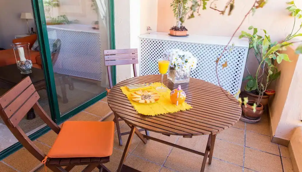 Terraza de Dúplex en venta en Manilva con Aire acondicionado, Terraza y Piscina comunitaria