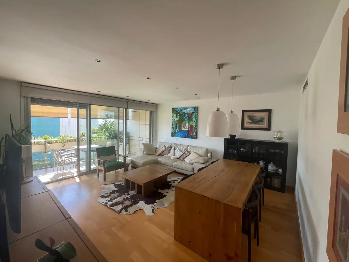 Living room of Flat for sale in Sant Adrià de Besòs  with Air Conditioner, Heating and Parquet flooring