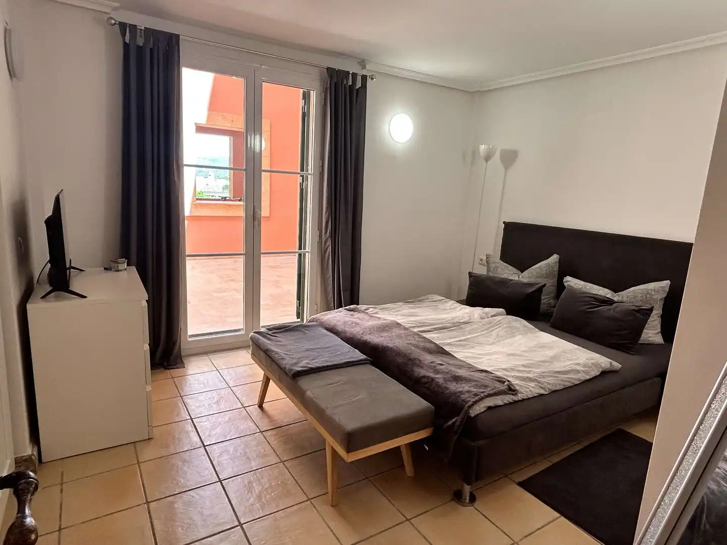 Schlafzimmer von Wohnung zur Miete in Calvià mit Klimaanlage, Terrasse und Möbliert