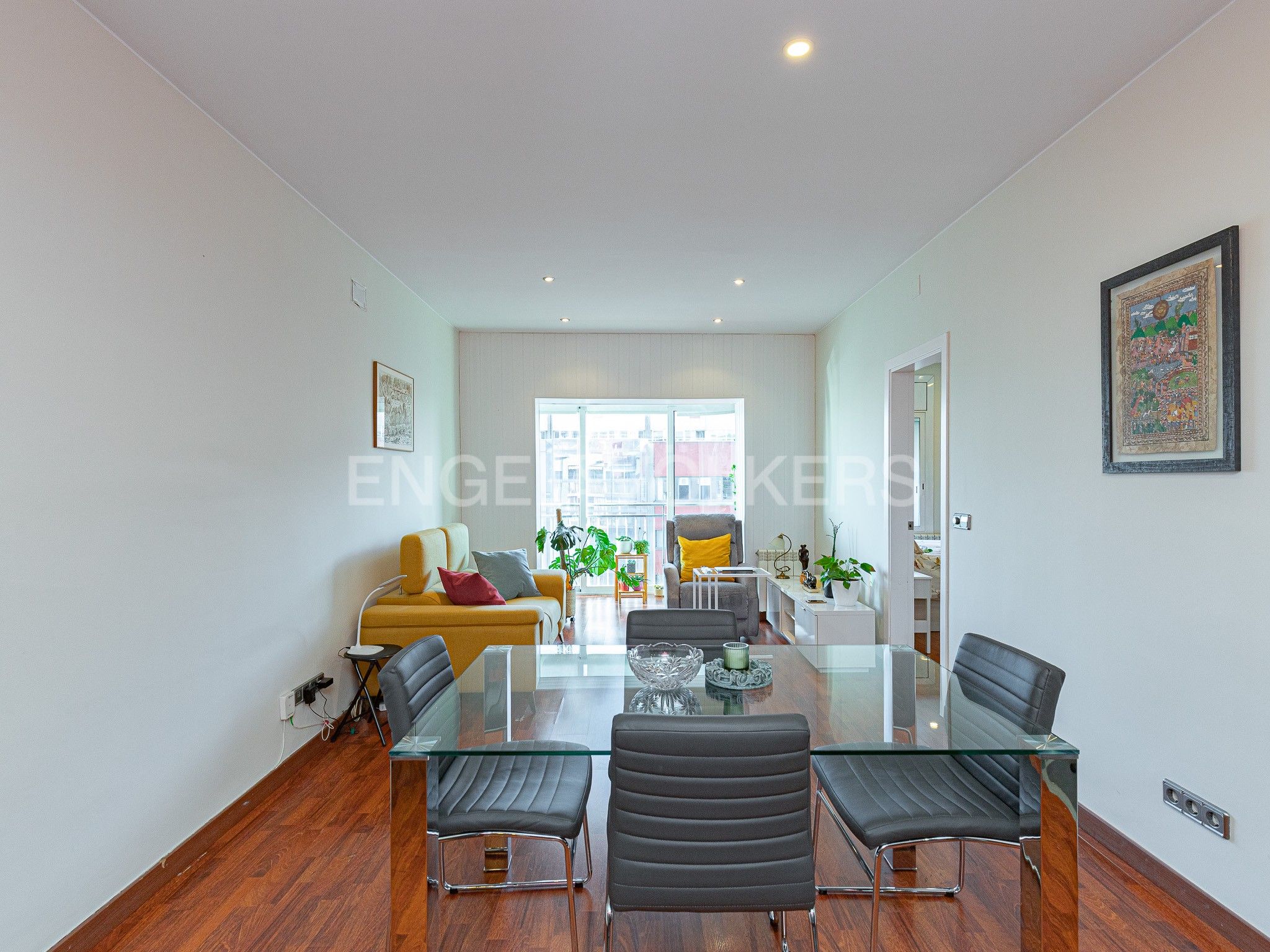 Sala d'estar de Apartament en venda en  Barcelona Capital amb Aire condicionat, Calefacció i Parquet