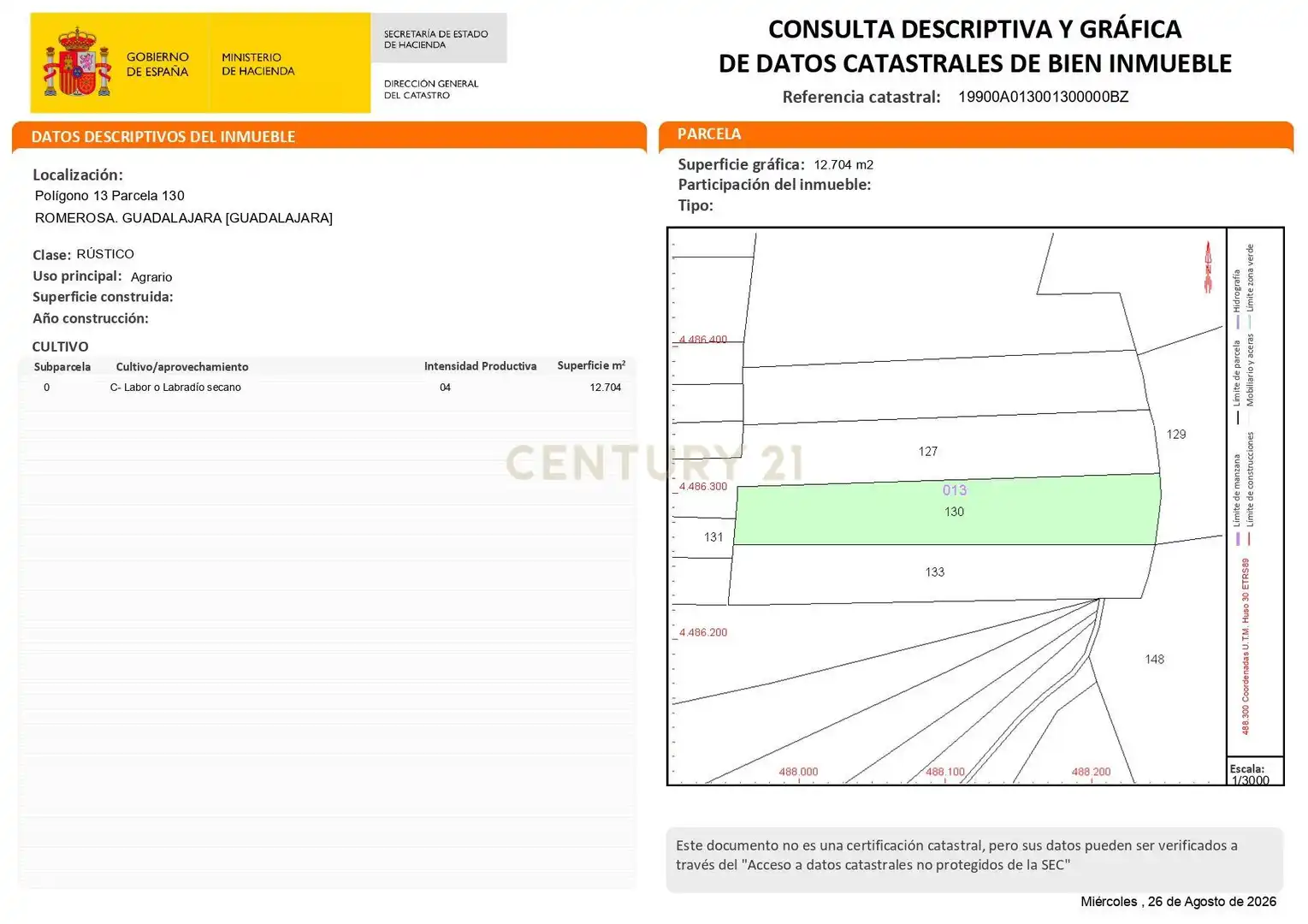 Terreno en venta en Valdarachas