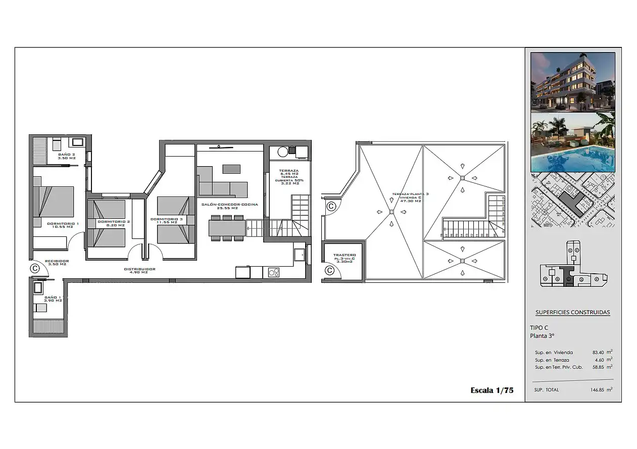 Apartament amb terrassa en venda a Santa Pola ciudad, imagen 32
