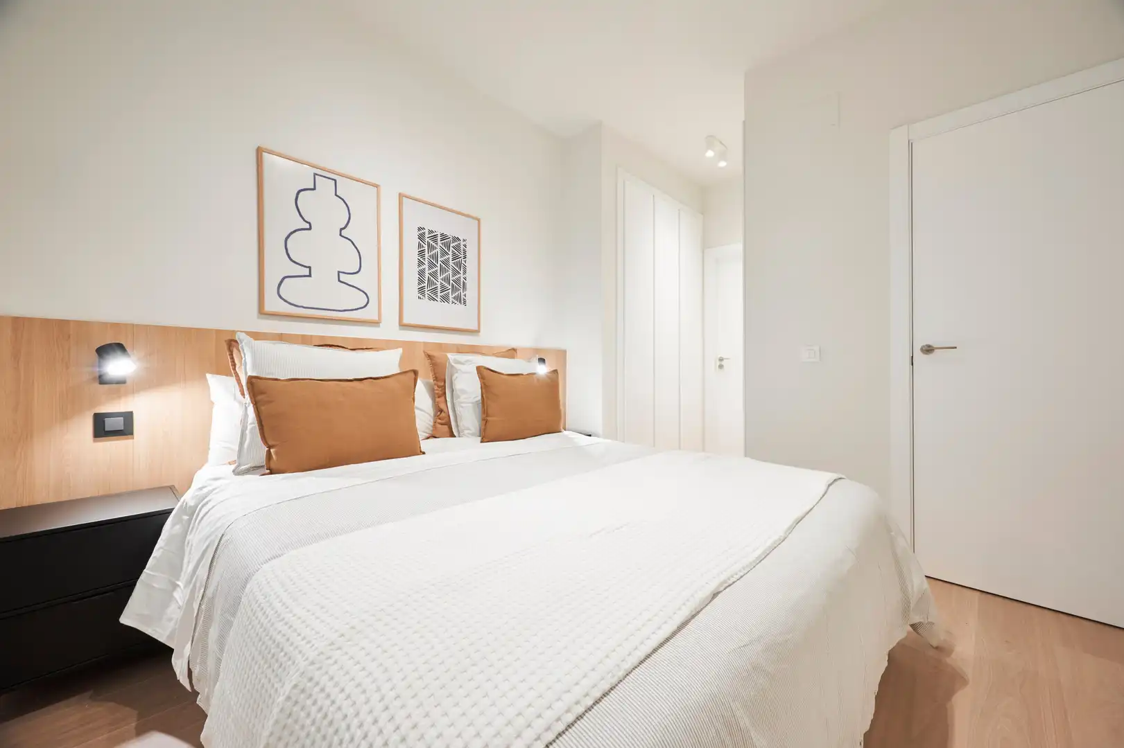 Schlafzimmer von Wohnung zur Miete in Madrid mit Klimaanlage, Heizung und Balkon