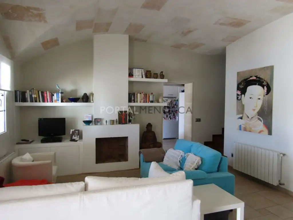 Sala d'estar de Finca rústica en venda en Maó - Mahón amb Calefacció i Piscina