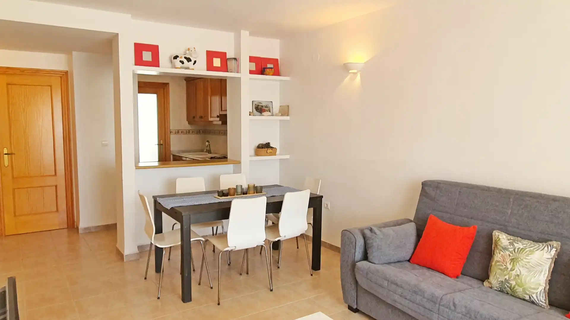 Sala de estar de Apartamento de alquiler en Xeraco con Terraza, Amueblado y Horno