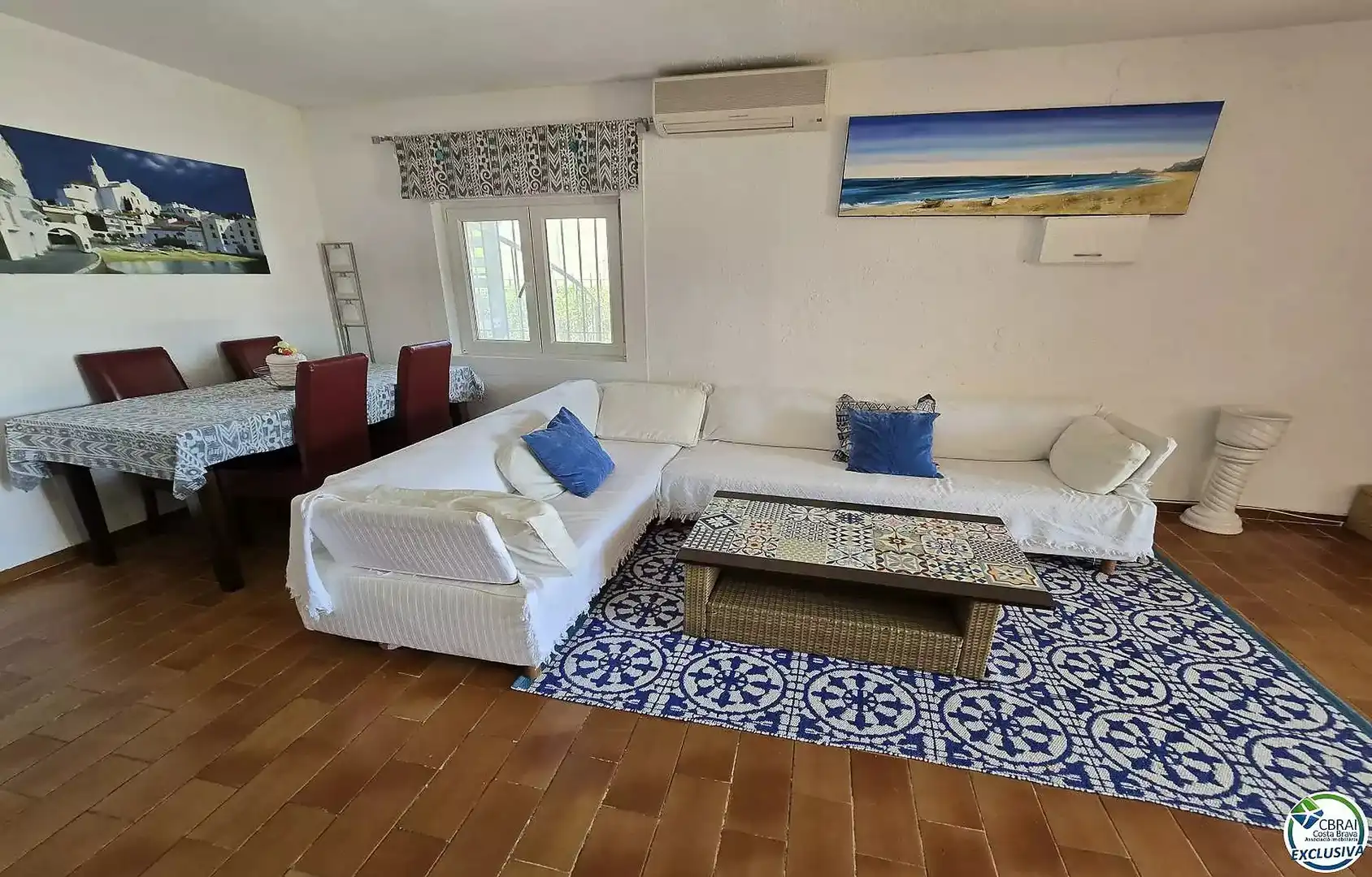 Sala de estar de Piso en venta en Empuriabrava con Aire acondicionado, Jardín privado y Amueblado