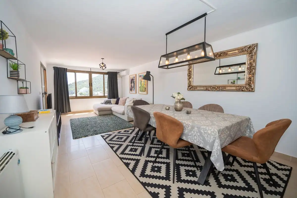 Dining room of Flat for sale in Santa Eulària des Riu  with Air Conditioner, Heating and Private garden