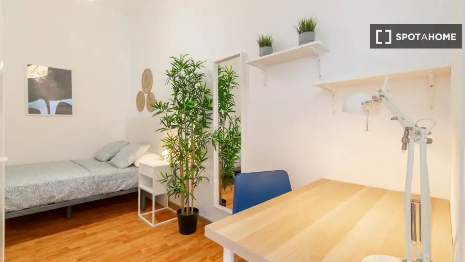 Habitación de Piso para compartir en Barcelona con Aire acondicionado, Calefacción y Amueblado