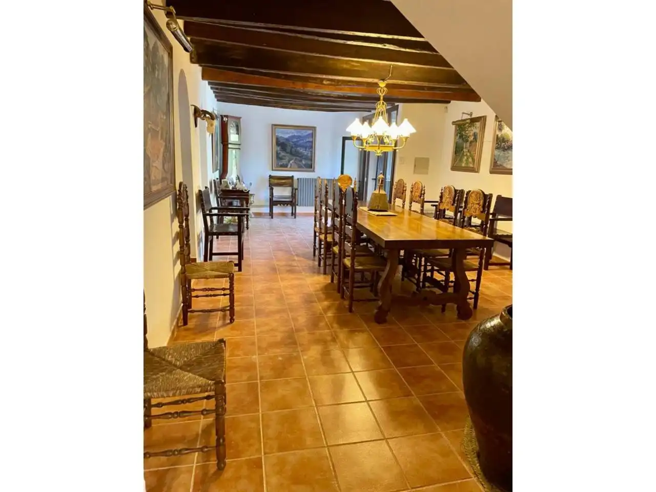 Esszimmer von Country house zur Miete in Pollença mit Klimaanlage, Heizung und Privatgarten