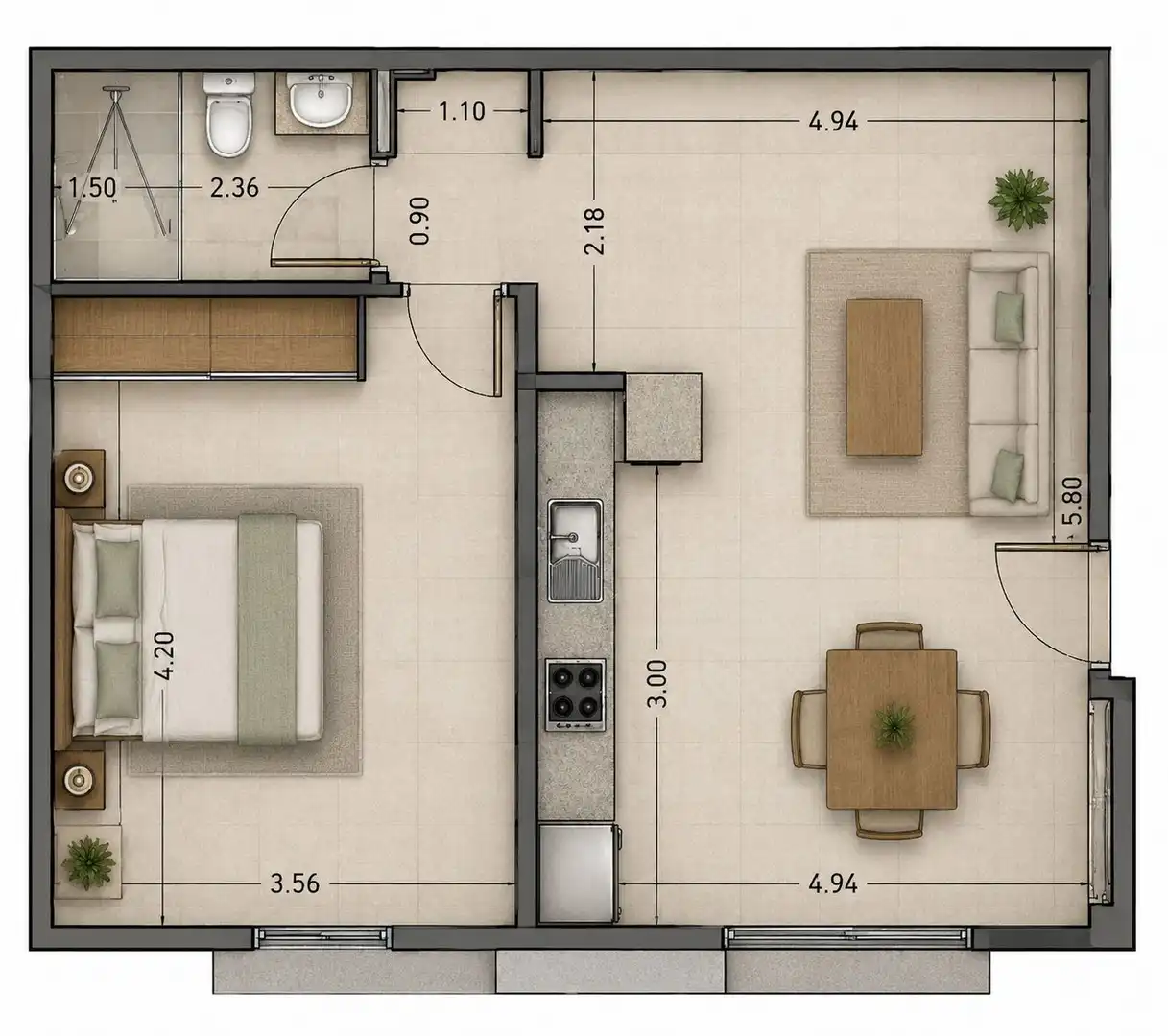 Apartment mit Pool zum Verkauf in Las Marinas / Les Marines, imagen 15