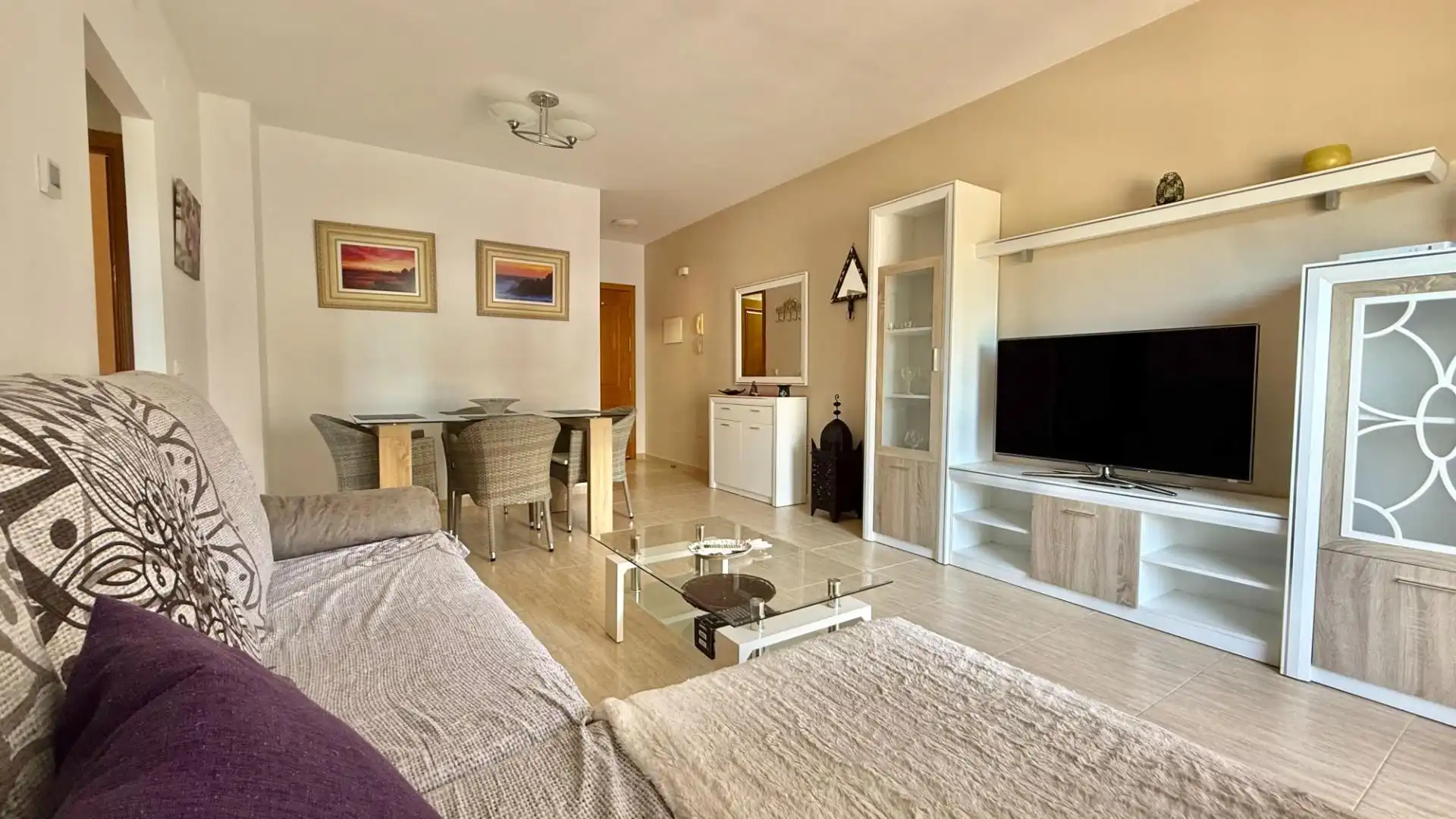 Wohnzimmer von Wohnung zum Verkauf in Mijas mit Klimaanlage, Terrasse und Möbliert