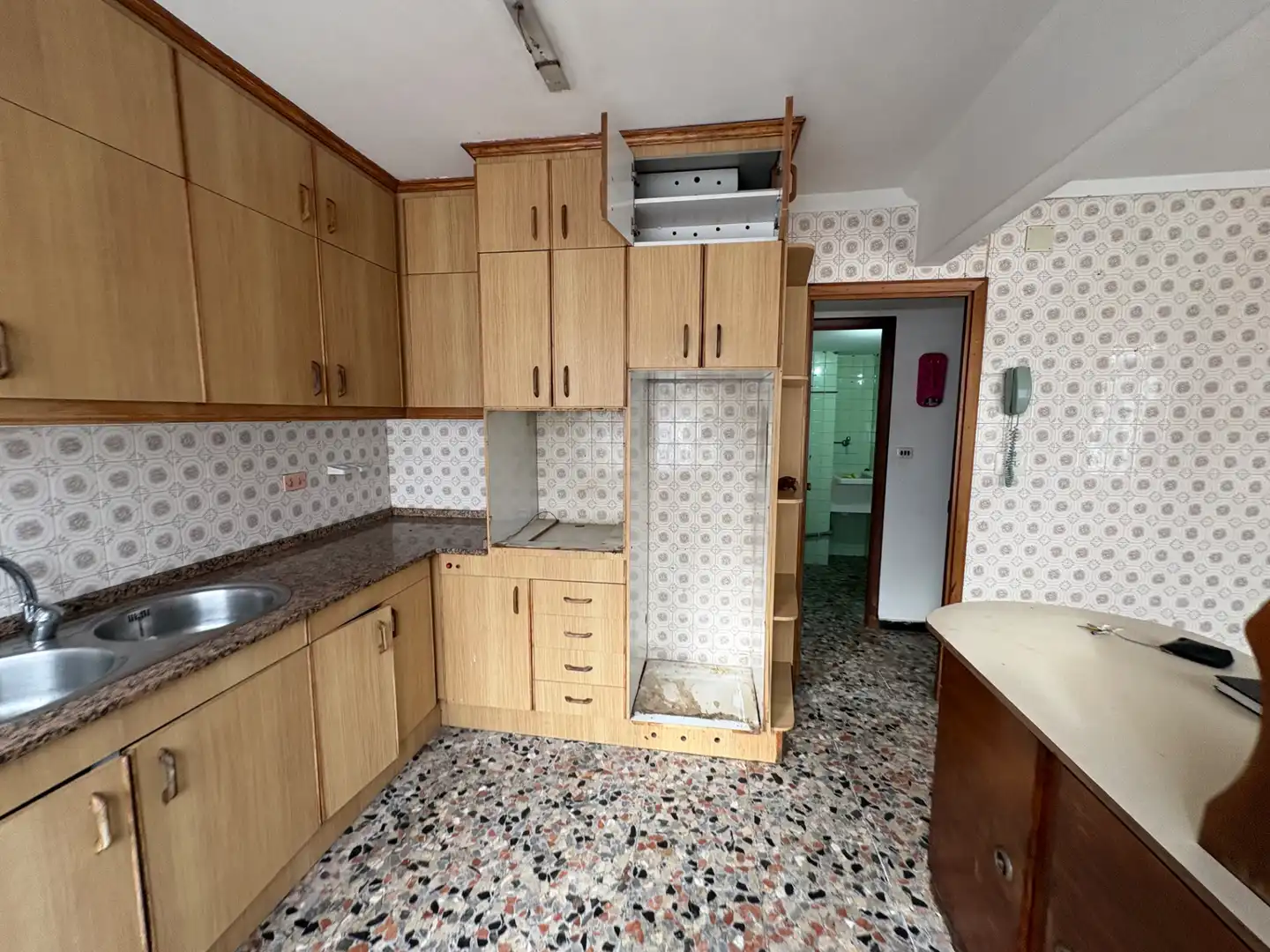 Kitchen of Flat for sale in Ferrol  with Heating and Balcony