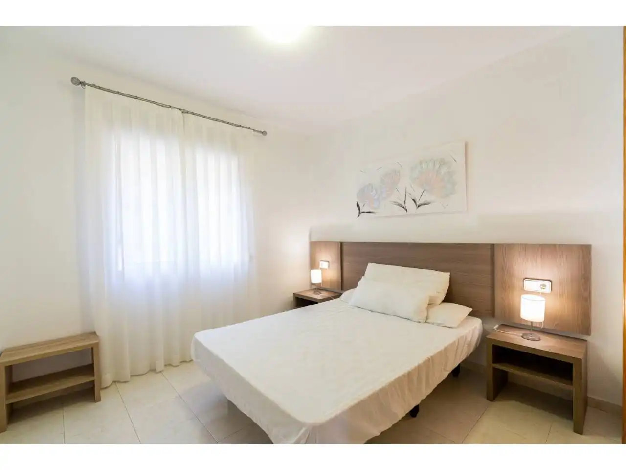 Schlafzimmer von Einfamilien-Reihenhaus zum Verkauf in Calpe / Calp mit Klimaanlage, Terrasse und Möbliert
