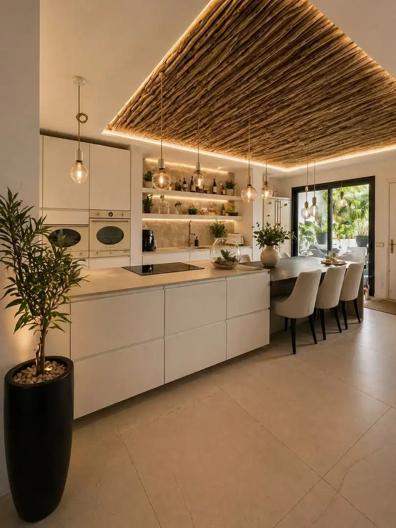 Cocina de Casa adosada de alquiler en Marbella con Aire acondicionado, Calefacción y Jardín privado