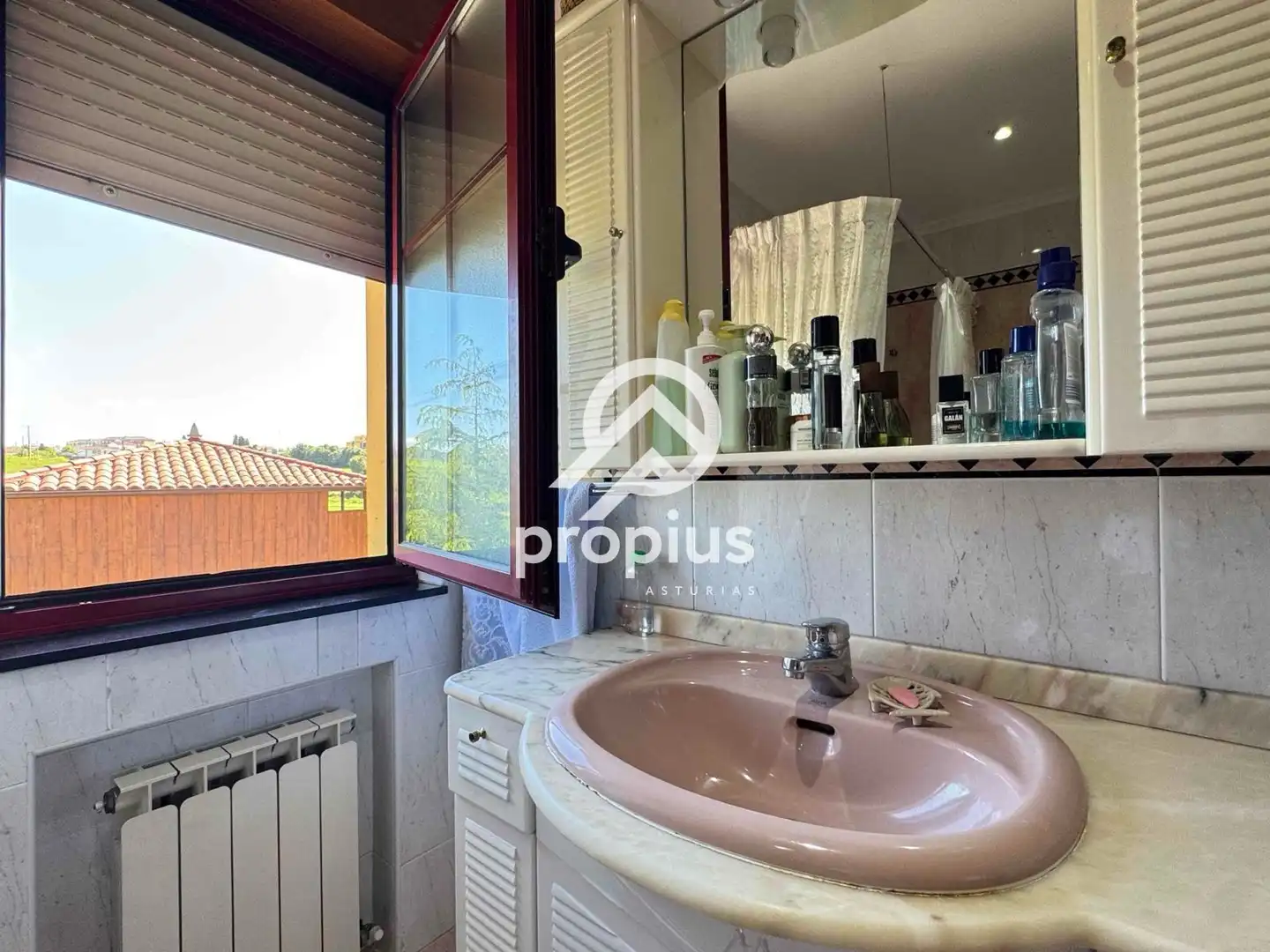 Baño de Casa o chalet en venta en Avilés con Calefacción, Jardín privado y Parquet