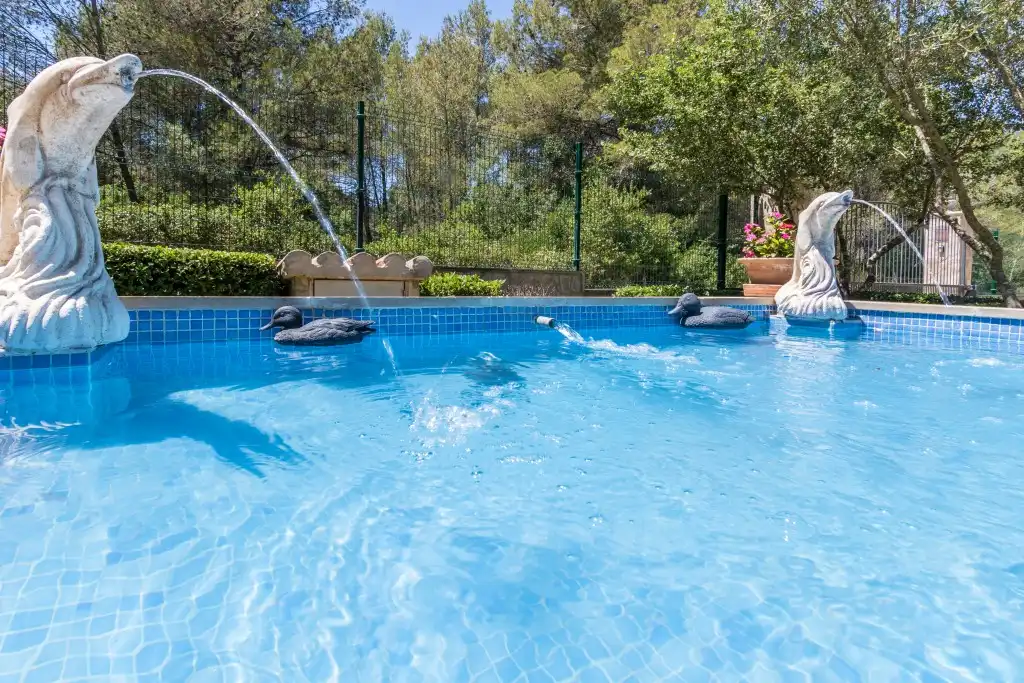 Piscina de Finca rústica en venta en Pollença con Aire acondicionado, Calefacción y Jardín privado