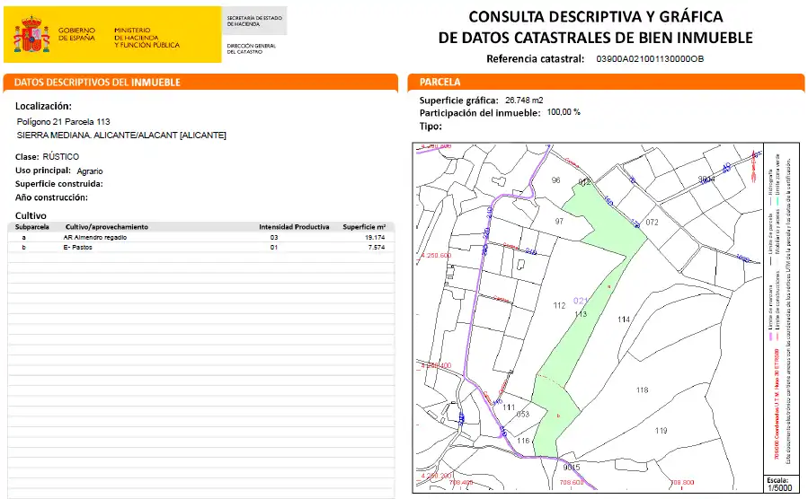 Rustikales Grundstück zum Verkauf in Diseminado Alcoraya, imagen 5