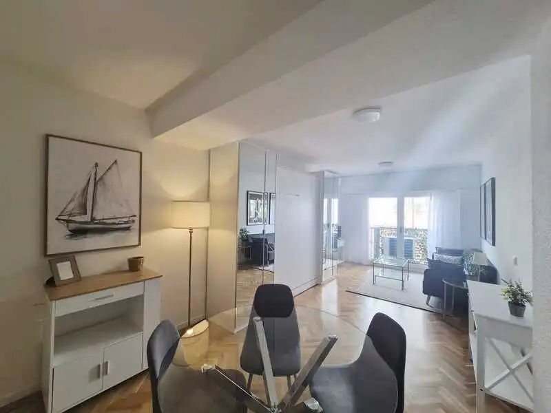 Living room of Study for rent in Madrid  with Air Conditioner and Furnished