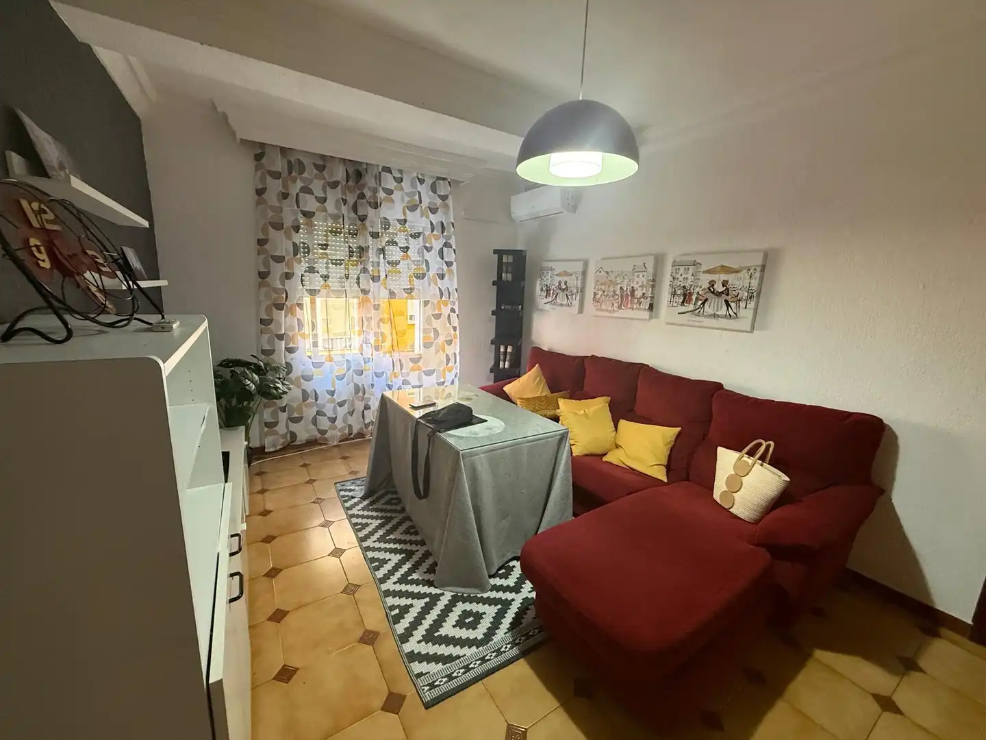 Sala de estar de Piso de alquiler en Huelva con Aire acondicionado, Amueblado y Lavadora