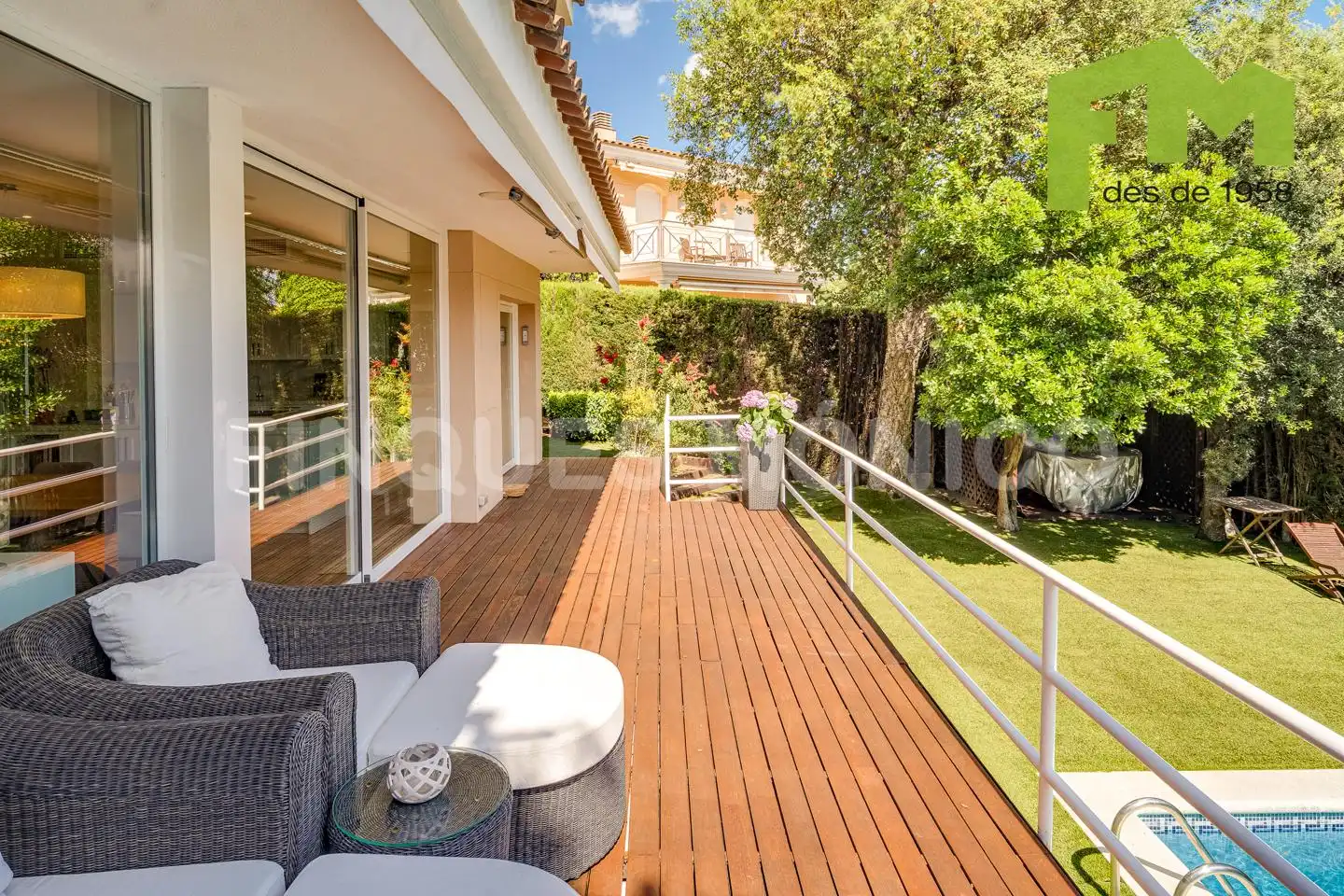 Terrassa de Casa o xalet en venda en Teià amb Aire condicionat, Calefacció i Jardí privat