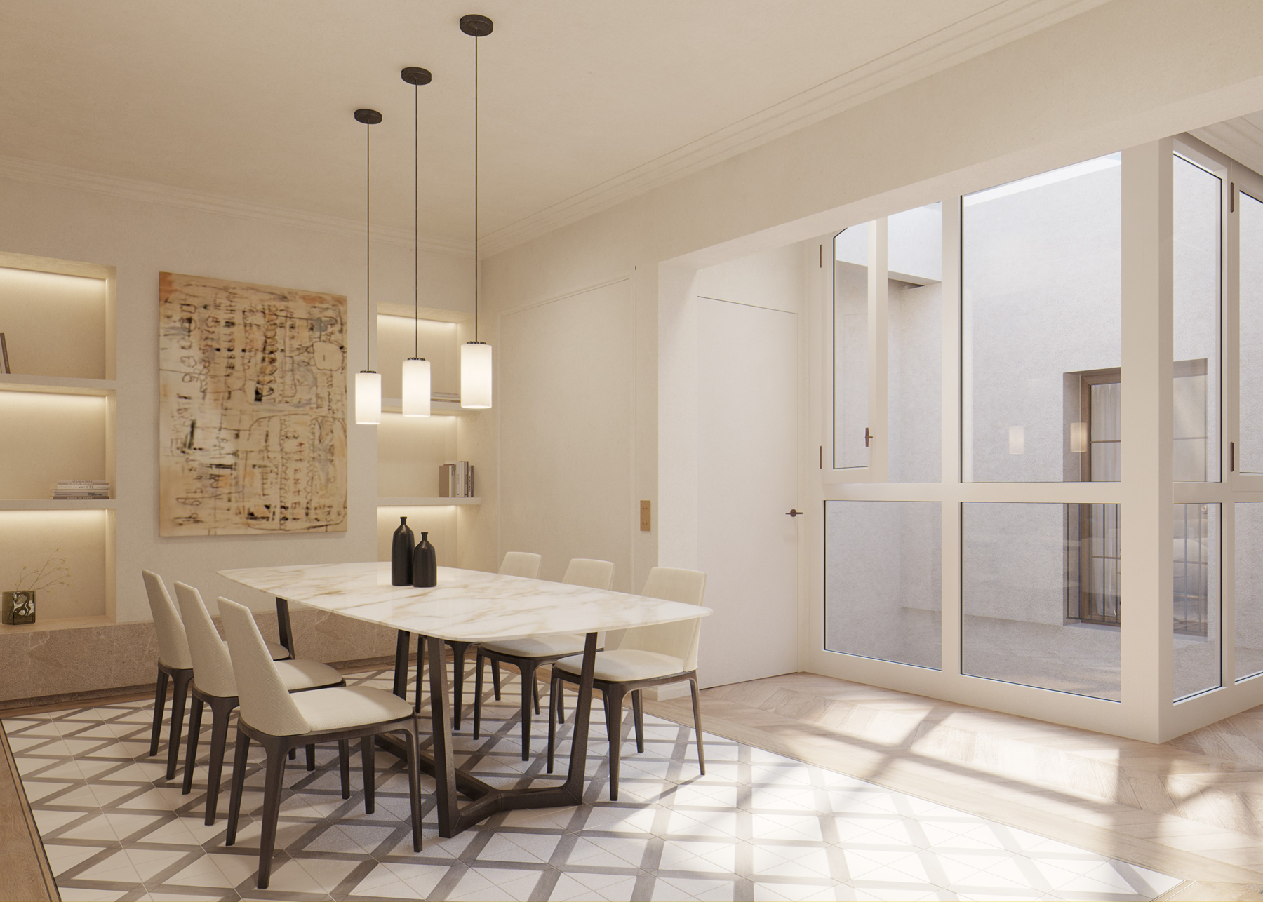 Menjador de Apartament en venda en  Palma de Mallorca amb Aire condicionat, Calefacció i Terrassa