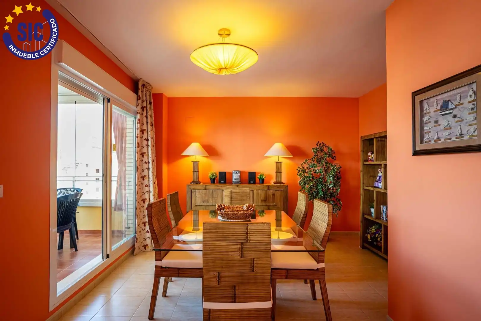 Dining room of Attic for sale in Oropesa del Mar / Orpesa  with Air Conditioner, Terrace and Furnished