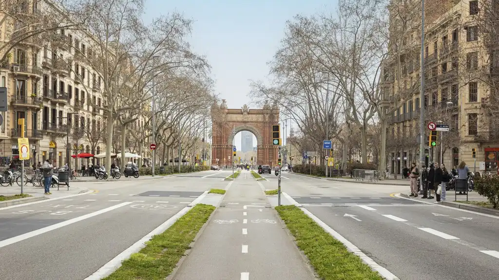 Vista exterior de Apartamento en venta en Barcelona con Aire acondicionado, Jardín privado y Parquet